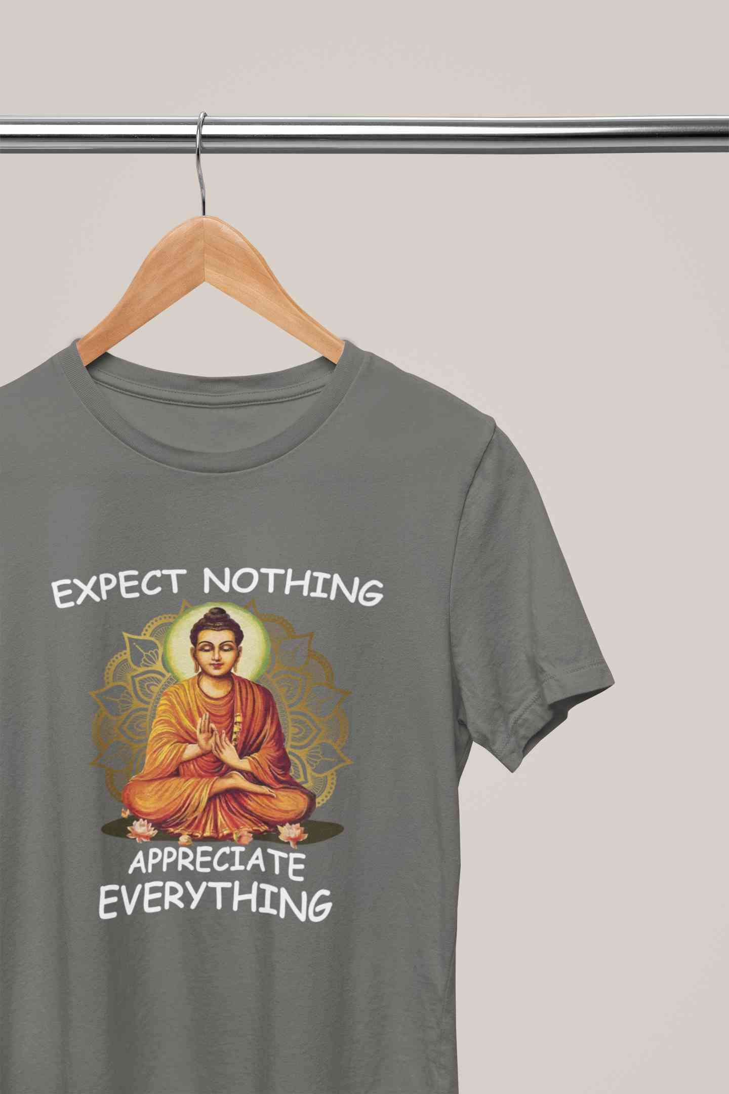 Appreciate Everything Yoga Women Half Sleeves T-shirt- FunkyTeesClub