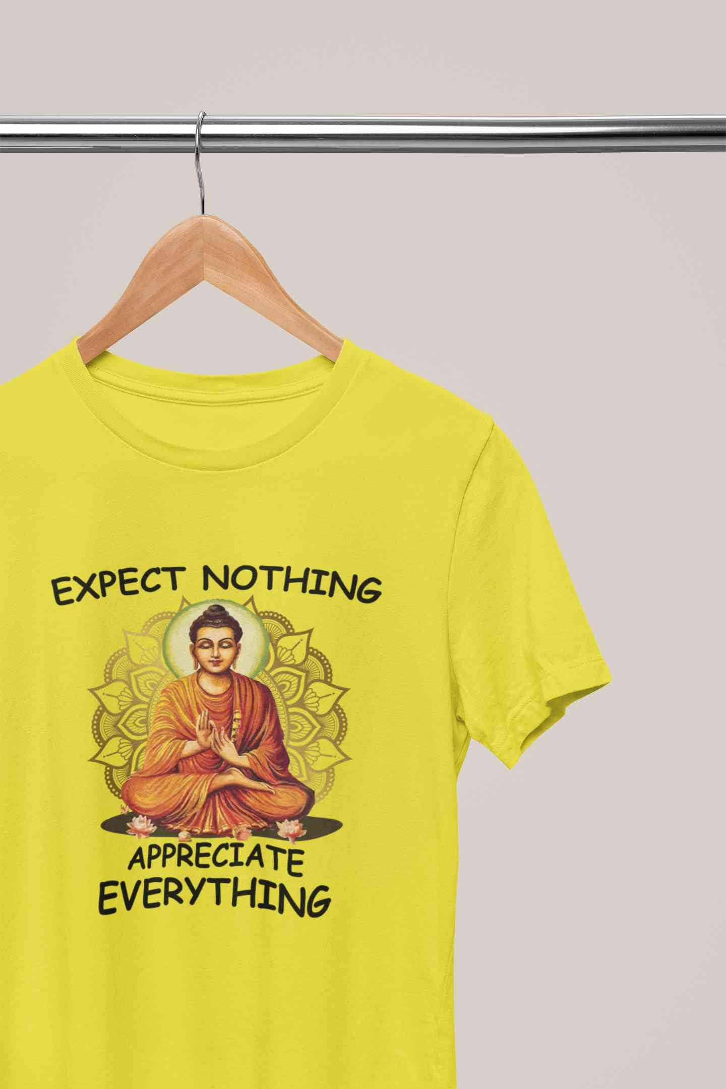 Appreciate Everything Yoga Mens Half Sleeves T-shirt- FunkyTeesClub