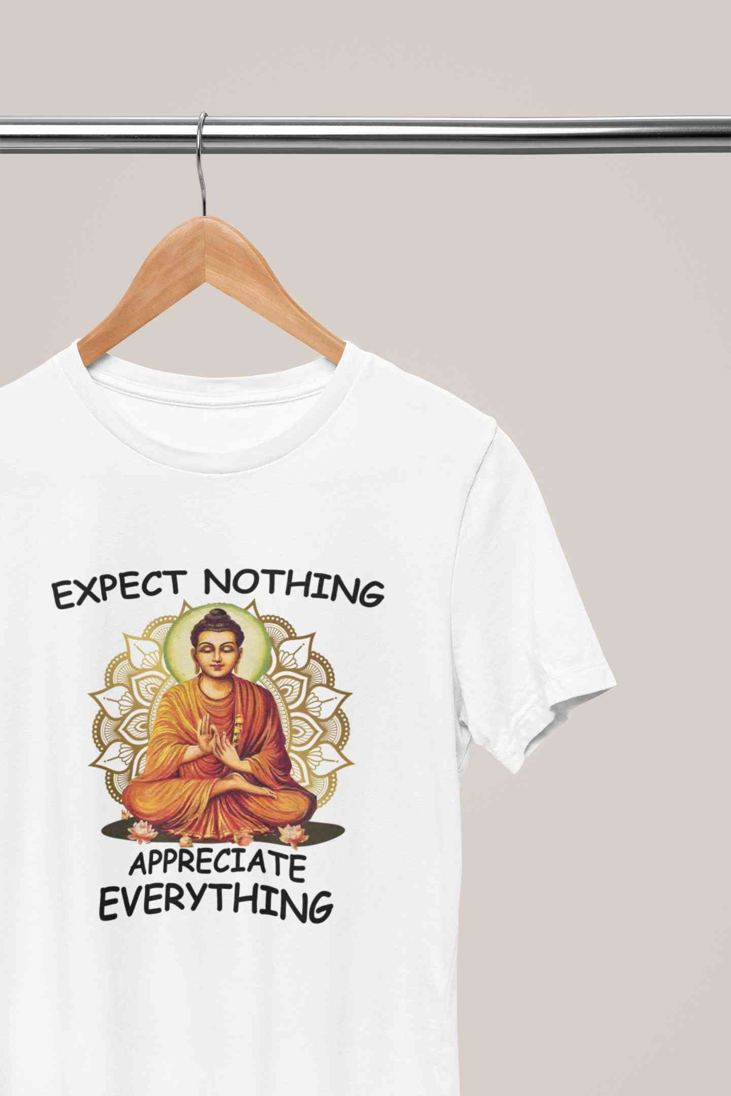 Appreciate Everything Yoga Women Half Sleeves T-shirt- FunkyTeesClub