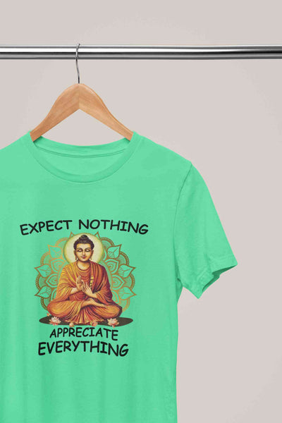 Appreciate Everything Yoga Women Half Sleeves T-shirt- FunkyTeesClub