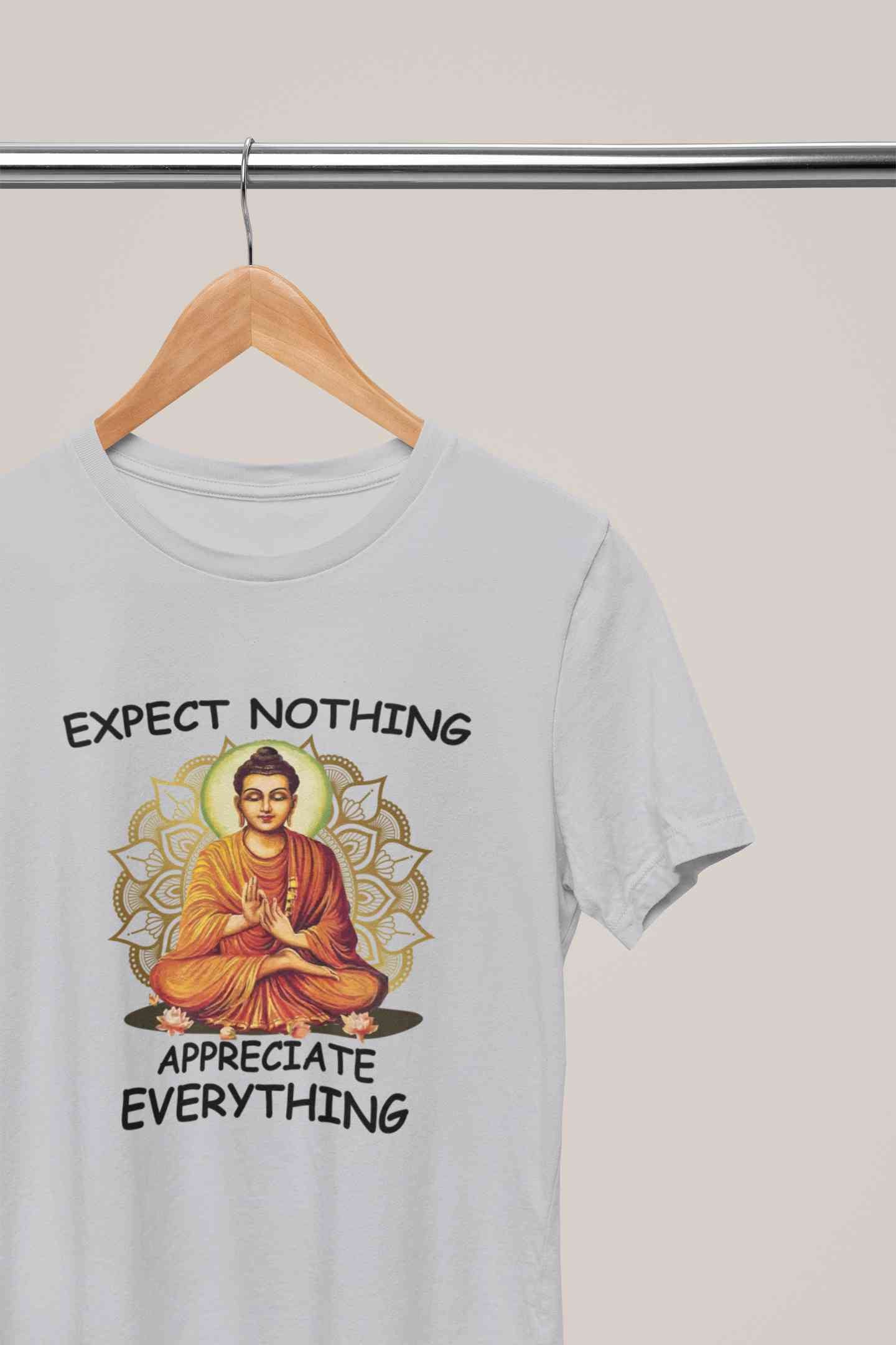 Appreciate Everything Yoga Women Half Sleeves T-shirt- FunkyTeesClub