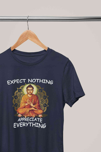Appreciate Everything Yoga Mens Half Sleeves T-shirt- FunkyTeesClub