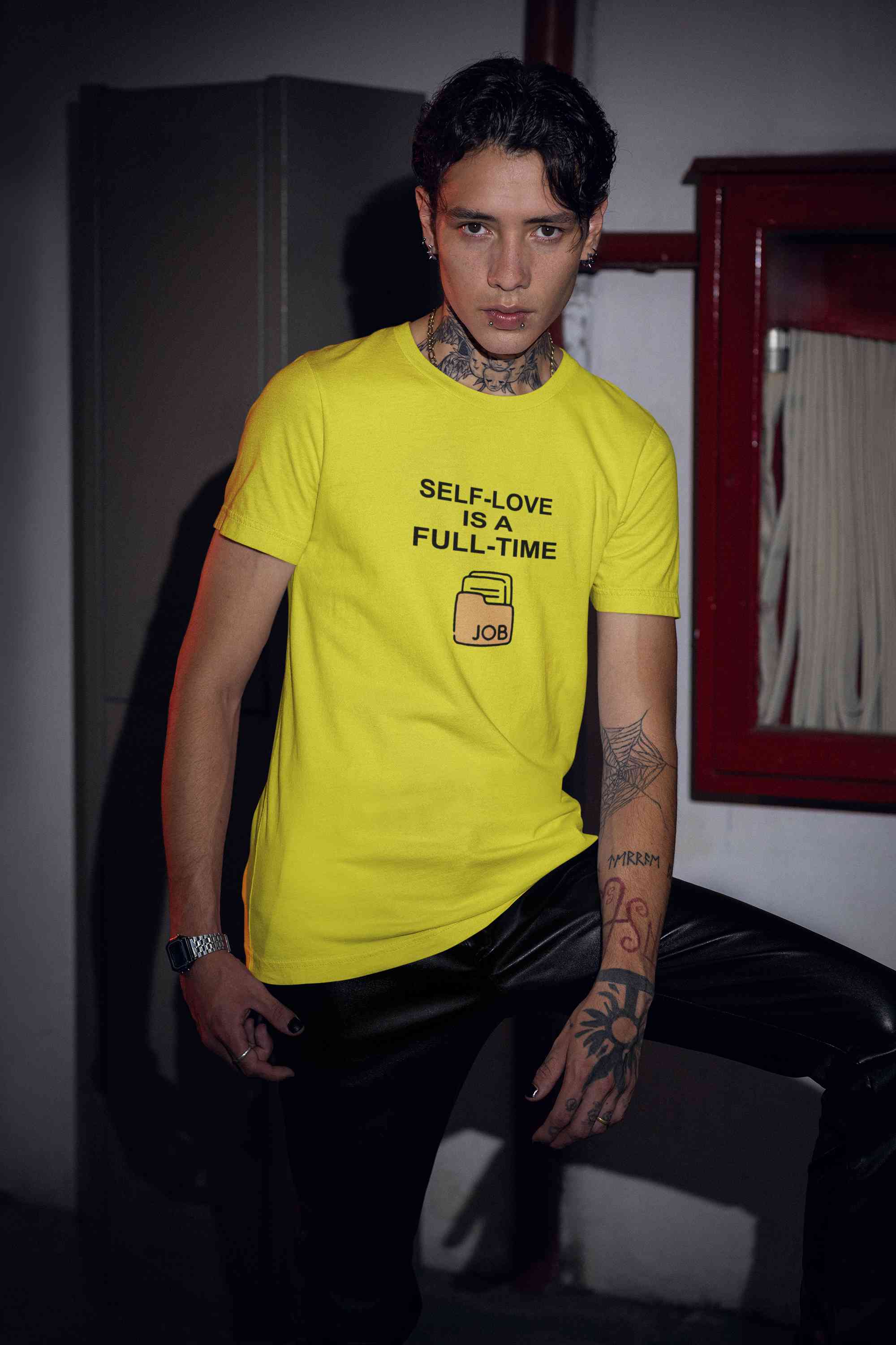 Self Love Mens Half Sleeves T-shirt- FunkyTeesClub