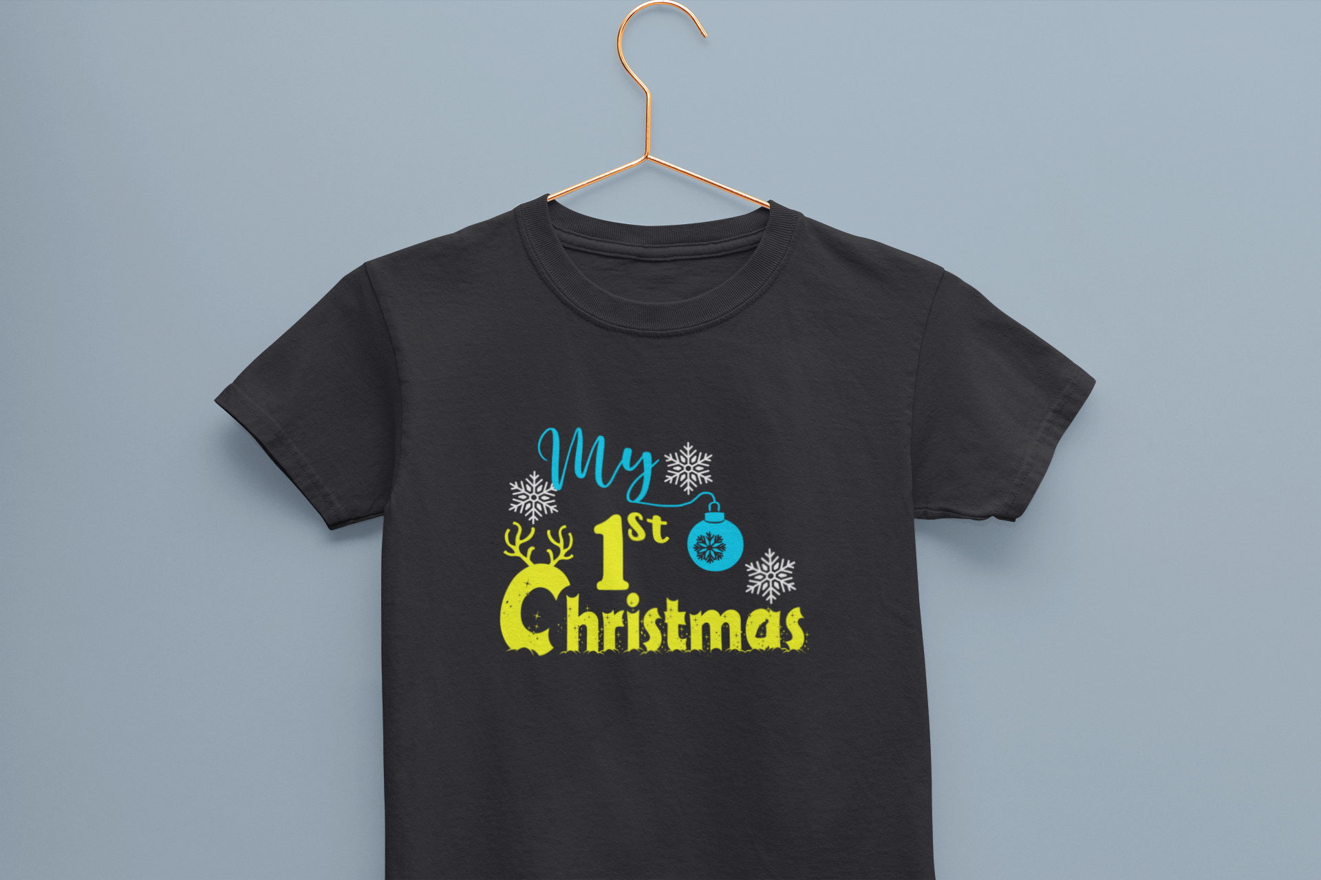 First Christmas Half Sleeves T-Shirt for Boy-FunkyTeesClub