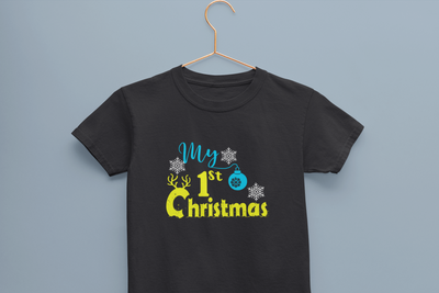 First Christmas Half Sleeves T-Shirt for Boy-FunkyTeesClub