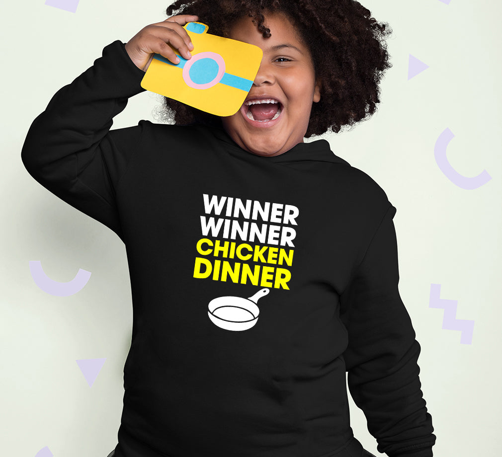 PUBG Winner Winner Chicken Dinner Girl Hoodies-FunkyTeesClub