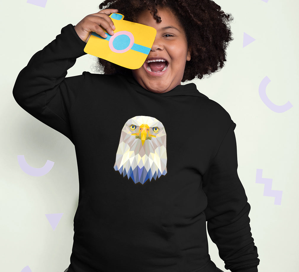 TRIANGLE EAGLE Girl Hoodies-FunkyTeesClub