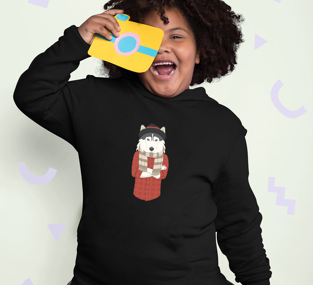 Hipster Wolf Girl Hoodies-FunkyTeesClub