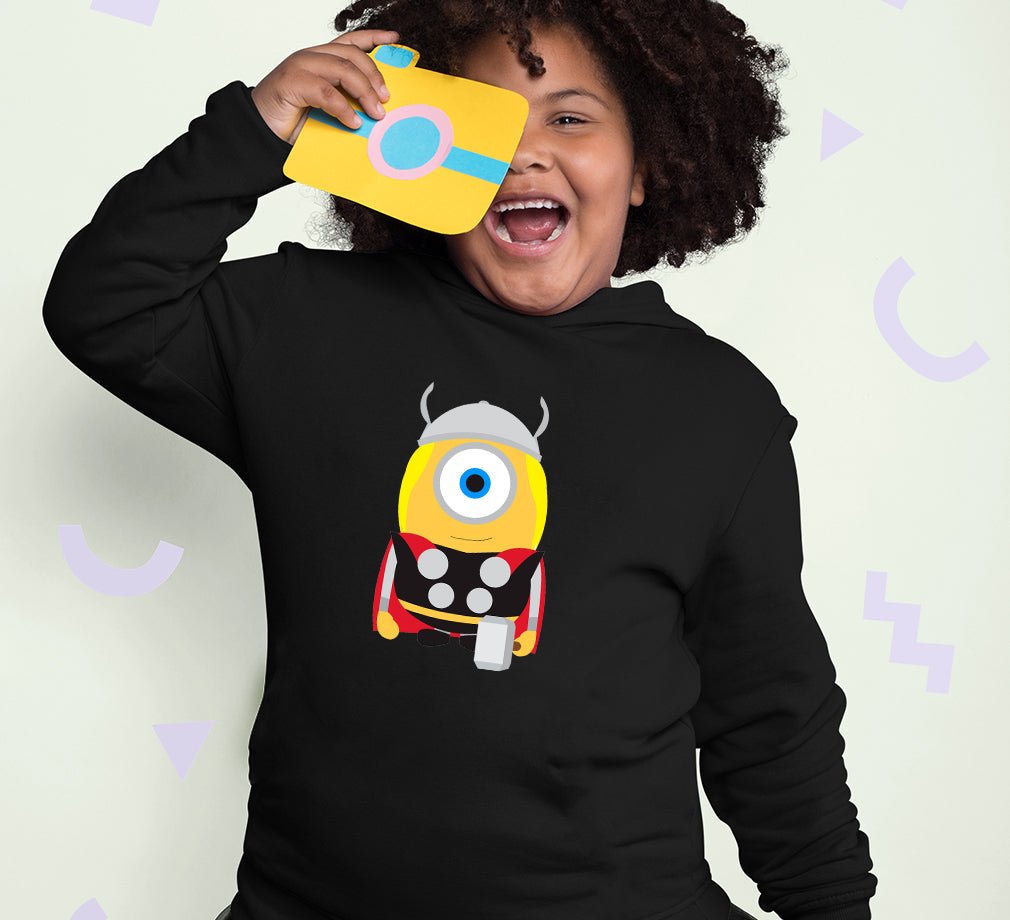 Minion Thor Girl Hoodies-FunkyTeesClub