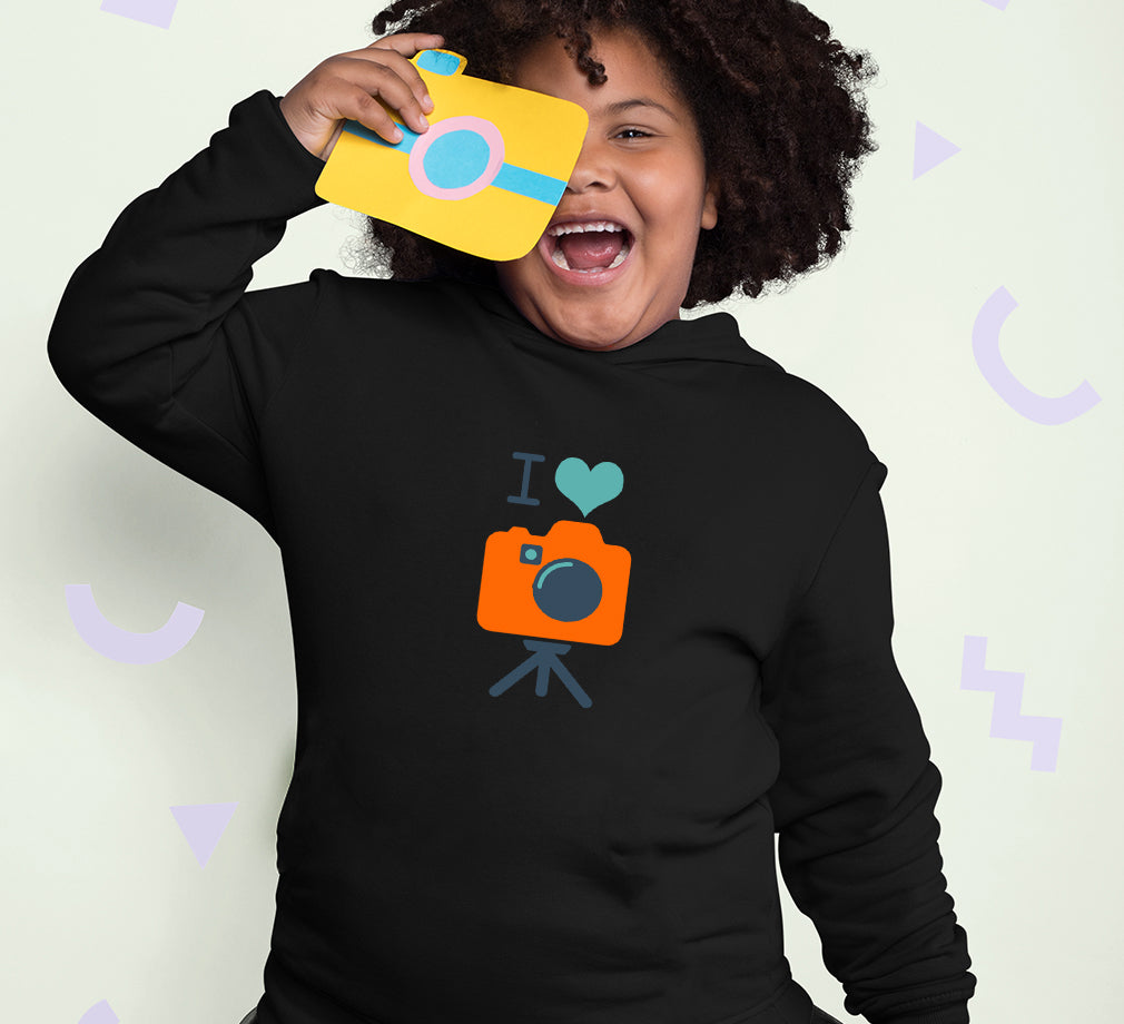 I Love Photography Girl Hoodies-FunkyTeesClub