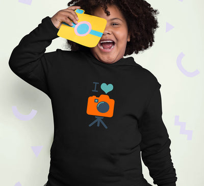 I Love Photography Girl Hoodies-FunkyTeesClub