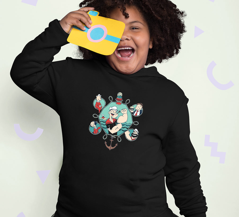 Popeye Girl Hoodies-FunkyTeesClub