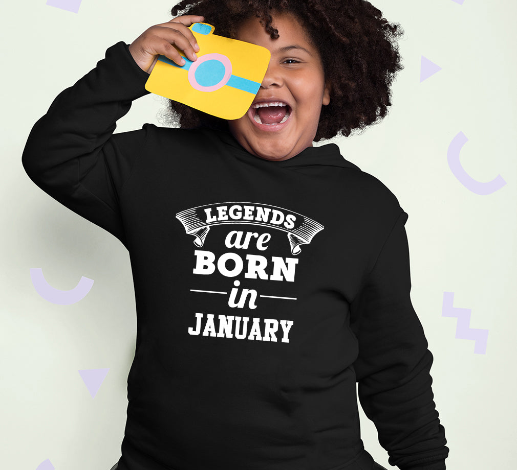 Legends are Born in January Girl Hoodies-FunkyTeesClub