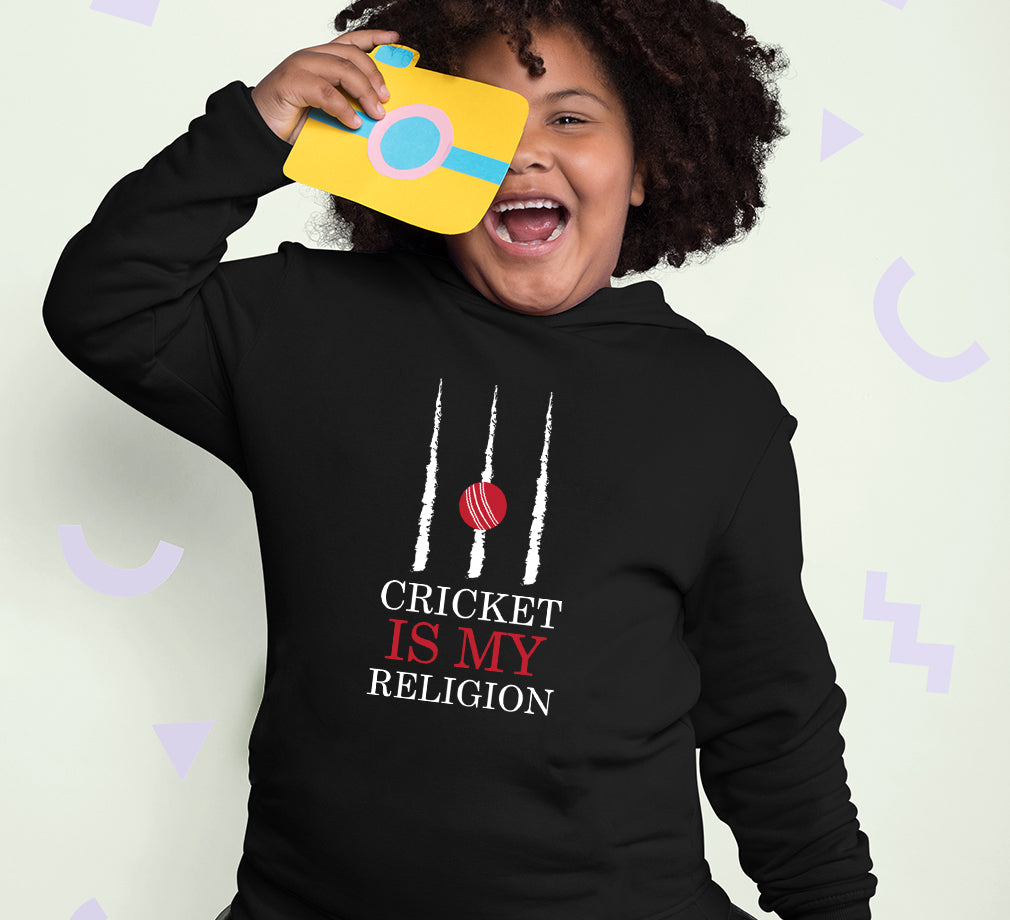Cricket Is My Religion Girl Hoodies-FunkyTeesClub