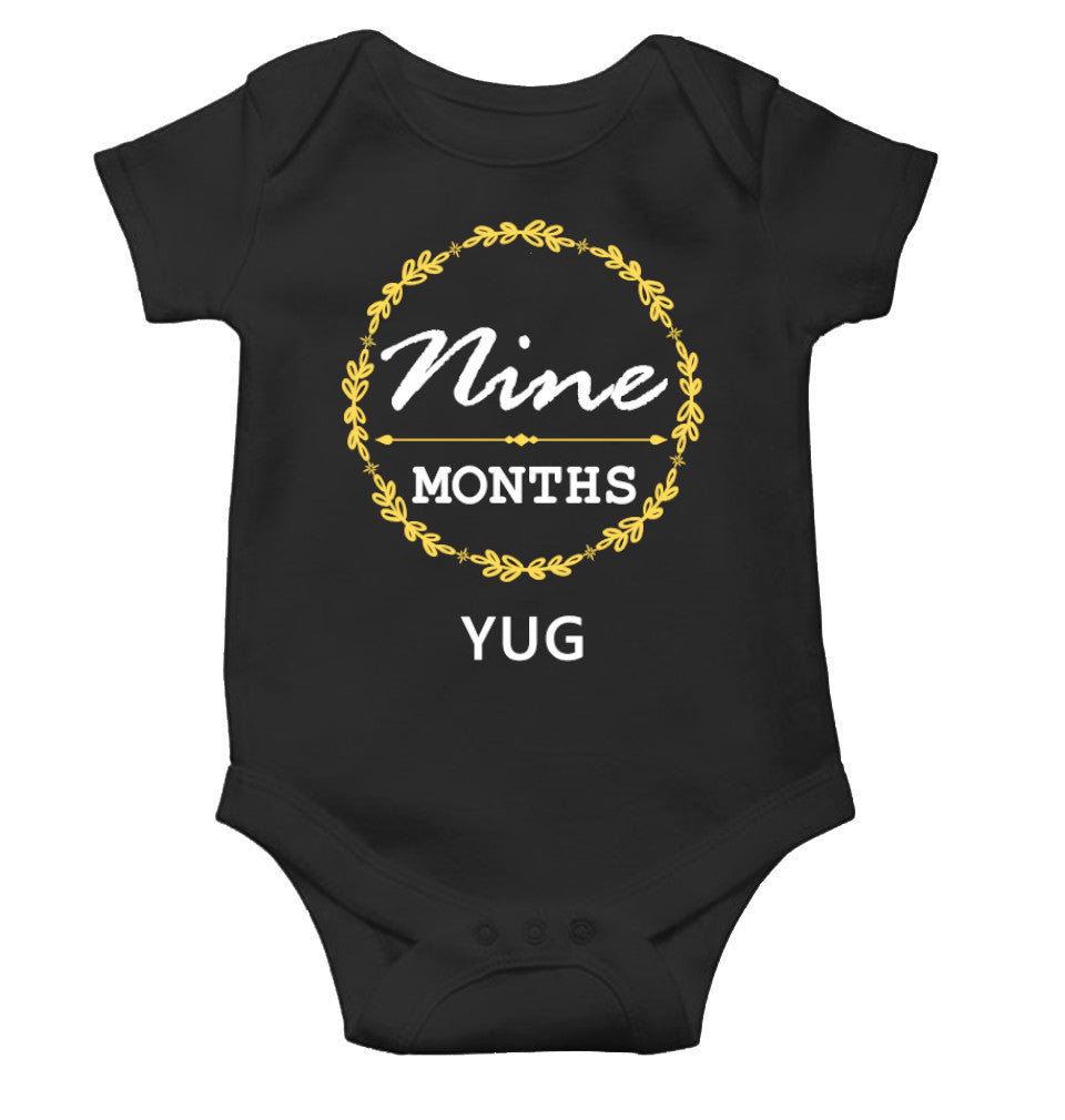Custom Name Nine Months Rompers for Baby Boy- FunkyTeesClub