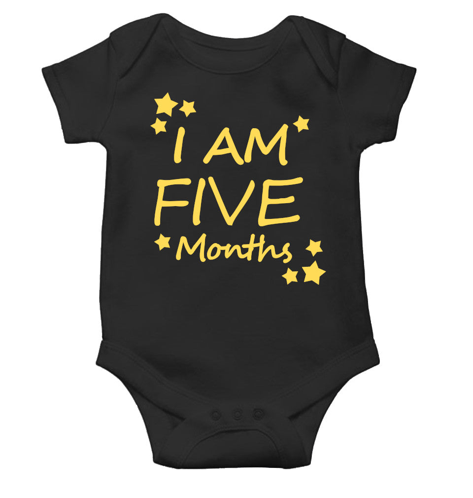 I Am Five Months Rompers for Baby Girl- FunkyTeesClub