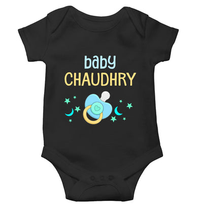 Custom Name Baby Surname Cute New Born Rompers for Baby Girl- FunkyTeesClub