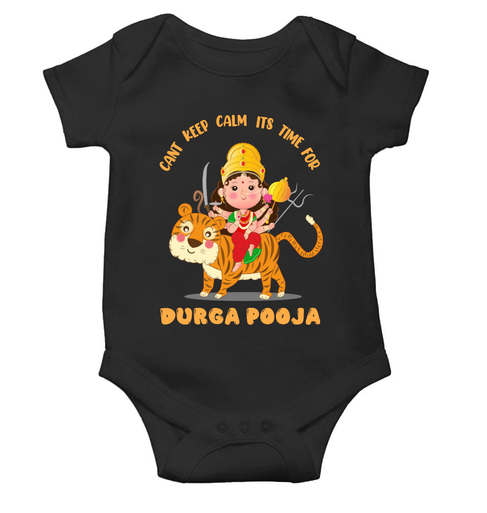 Can't Keep Calm It's Time For Durga Pooja Navratri Rompers for Baby Boy- FunkyTeesClub