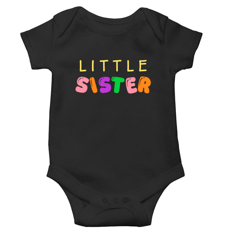 Little Sister Rakshabandhan Rompers for Baby Girl- FunkyTeesClub
