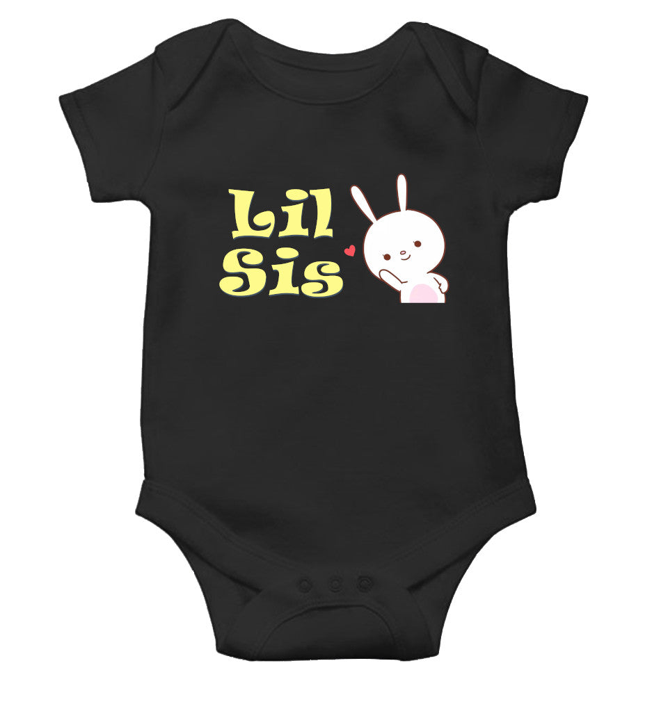 Little Sis Rakshabandhan Rompers for Baby Girl- FunkyTeesClub