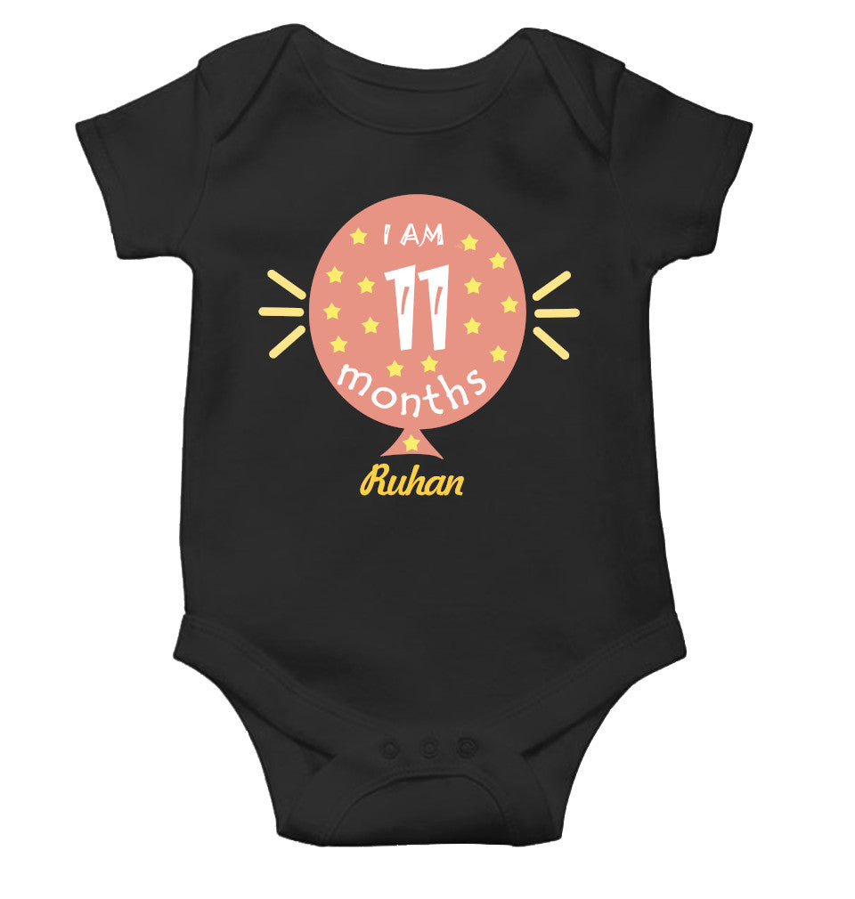 I Am Eleven Months Rompers for Baby Boy- FunkyTeesClub