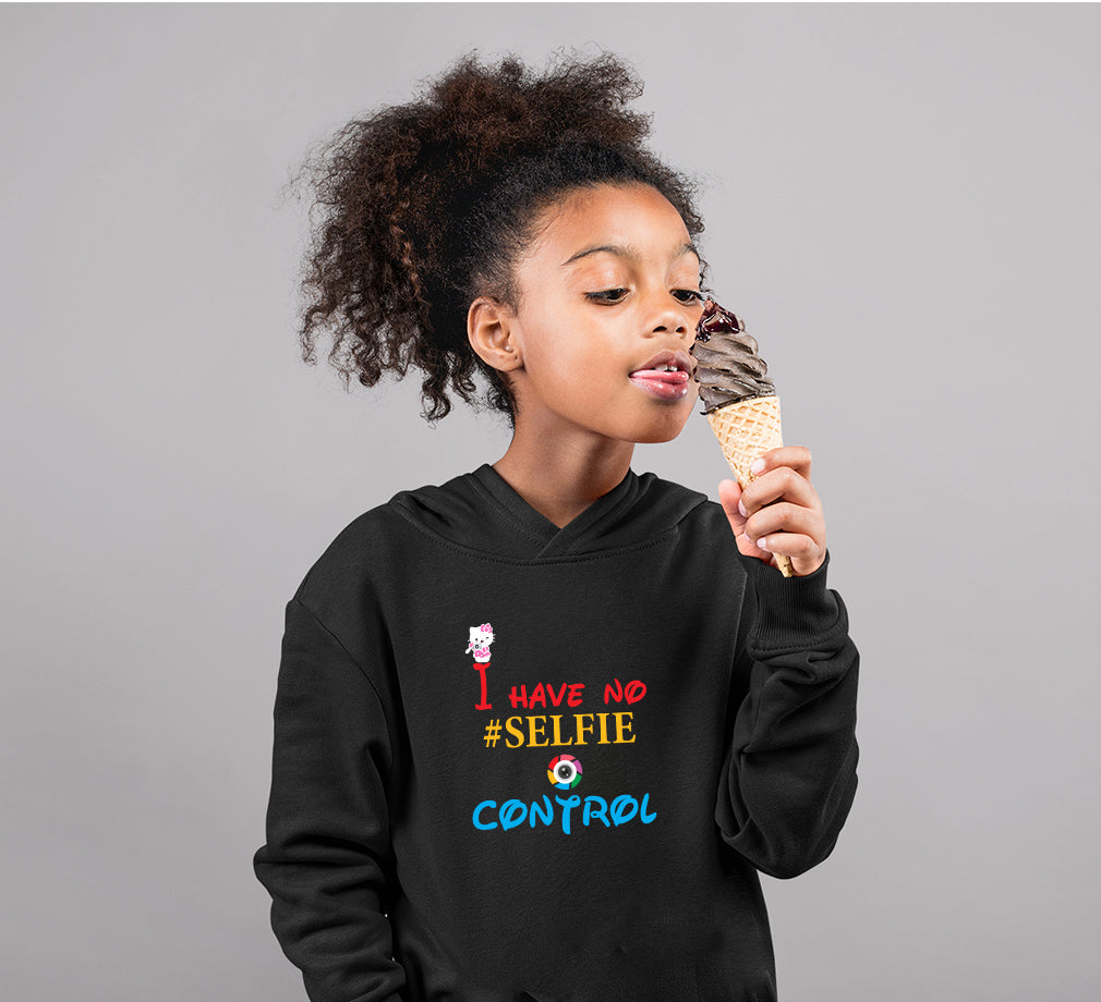 I Have No Selfie Control Girl Hoodies-FunkyTeesClub