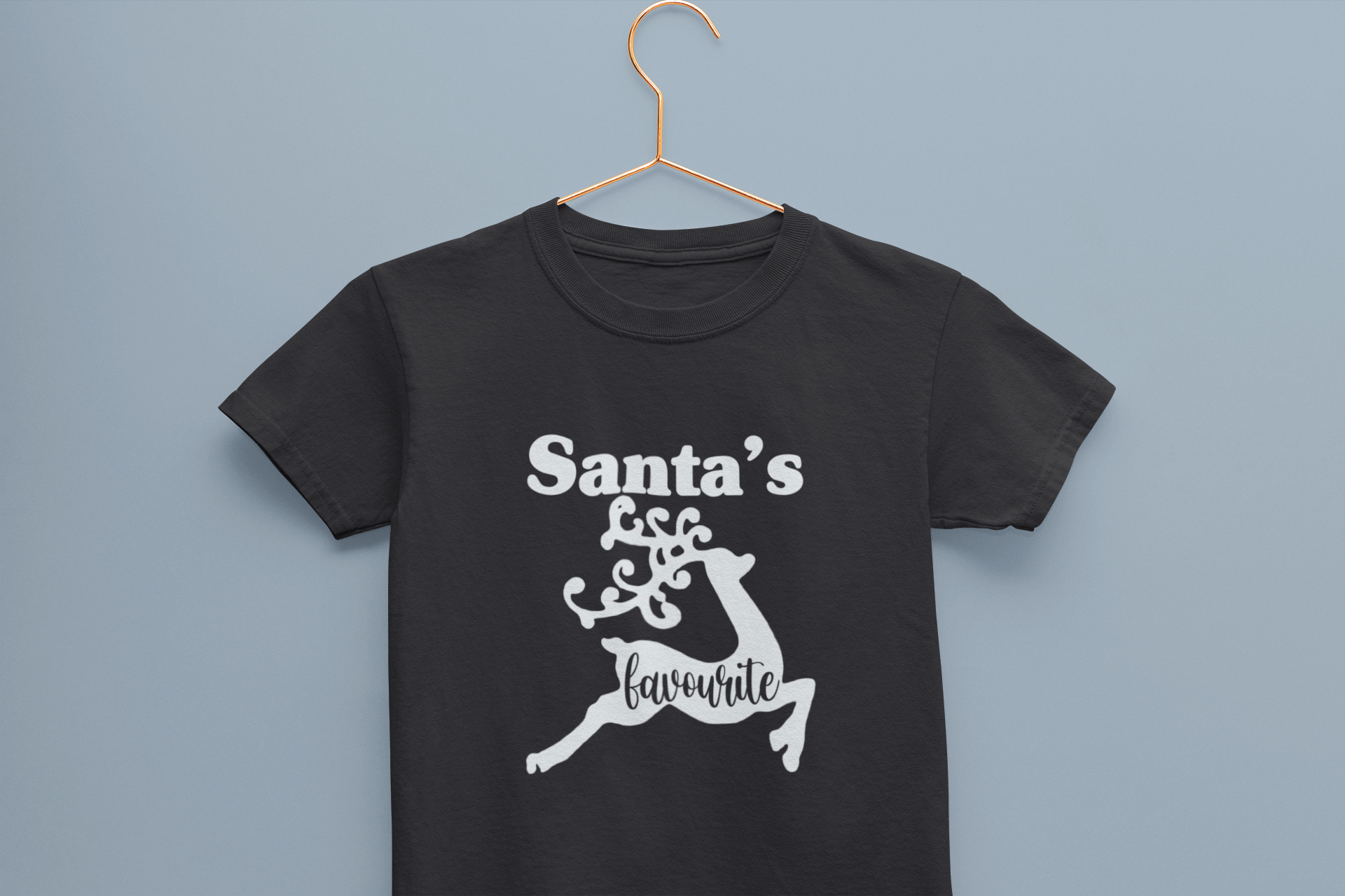 Santas Favorite Christmas Half Sleeves T-Shirt for Boy-FunkyTeesClub