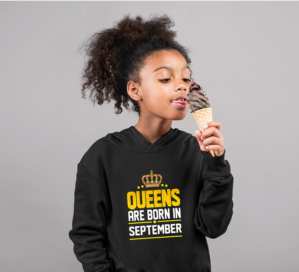 Queens Are Born In September Girl Hoodies-FunkyTeesClub