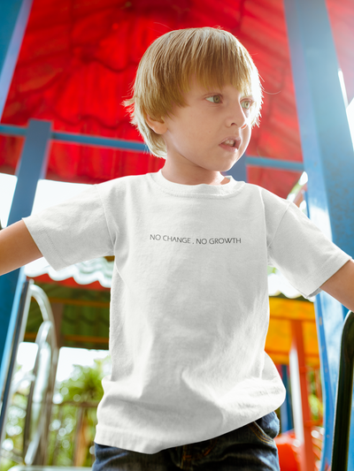 No Change No Growth Minimals Half Sleeves T-Shirt for Boy-FunkyTeesClub