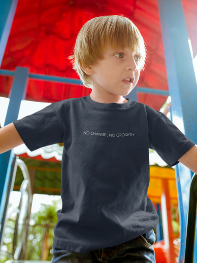 No Change No Growth Minimals Half Sleeves T-Shirt for Boy-FunkyTeesClub