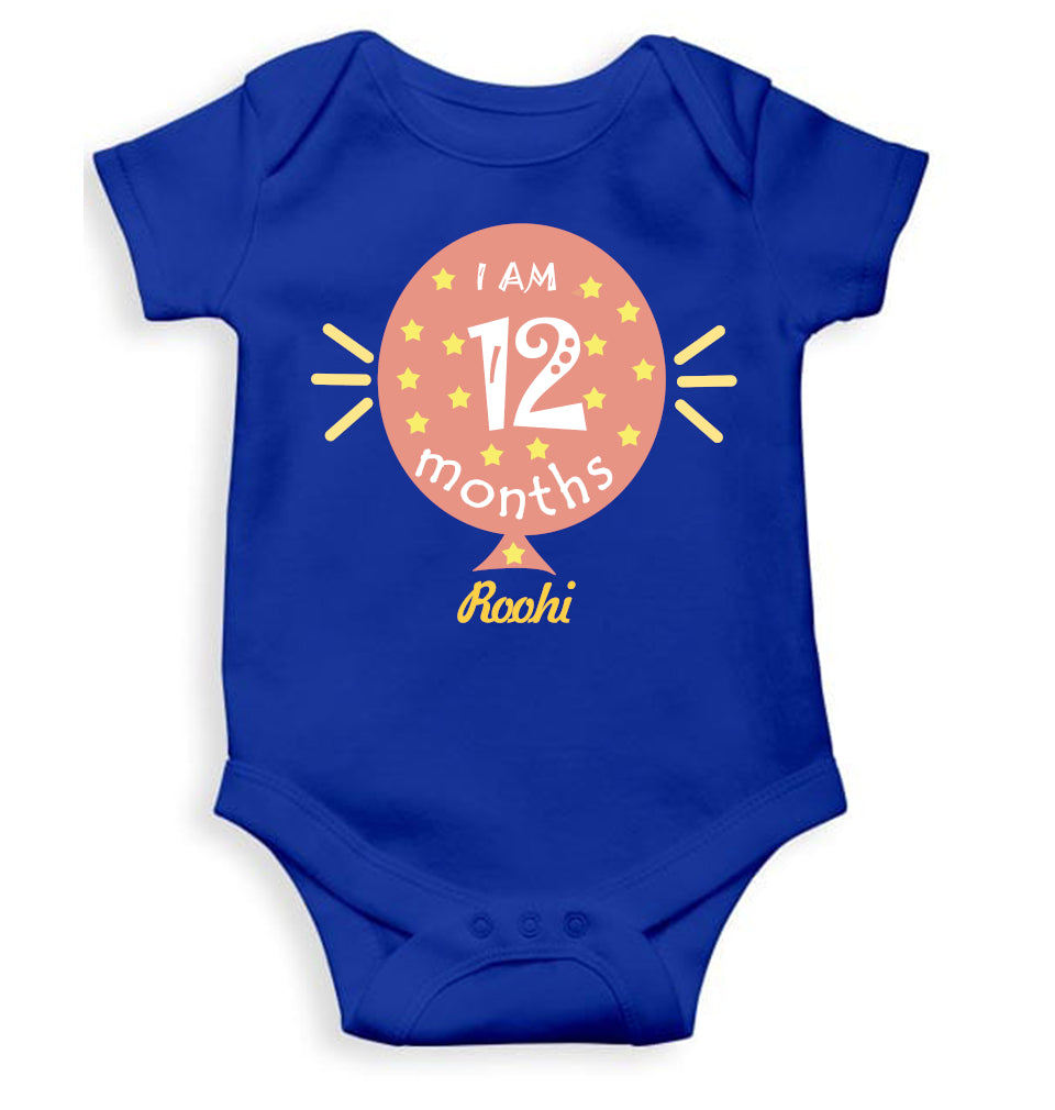 I Am Twelve Months Rompers for Baby Girl- FunkyTeesClub
