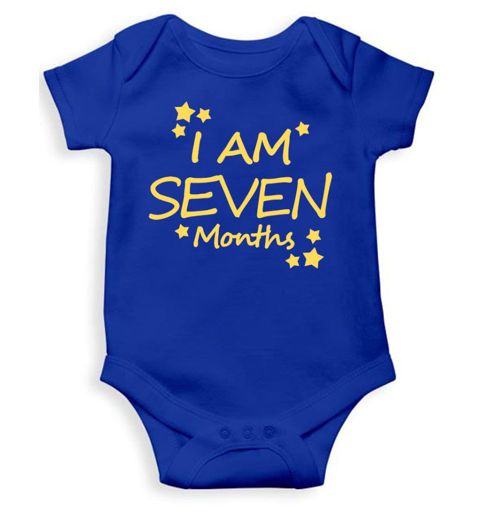 I Am Seven Months Rompers for Baby Girl- FunkyTeesClub