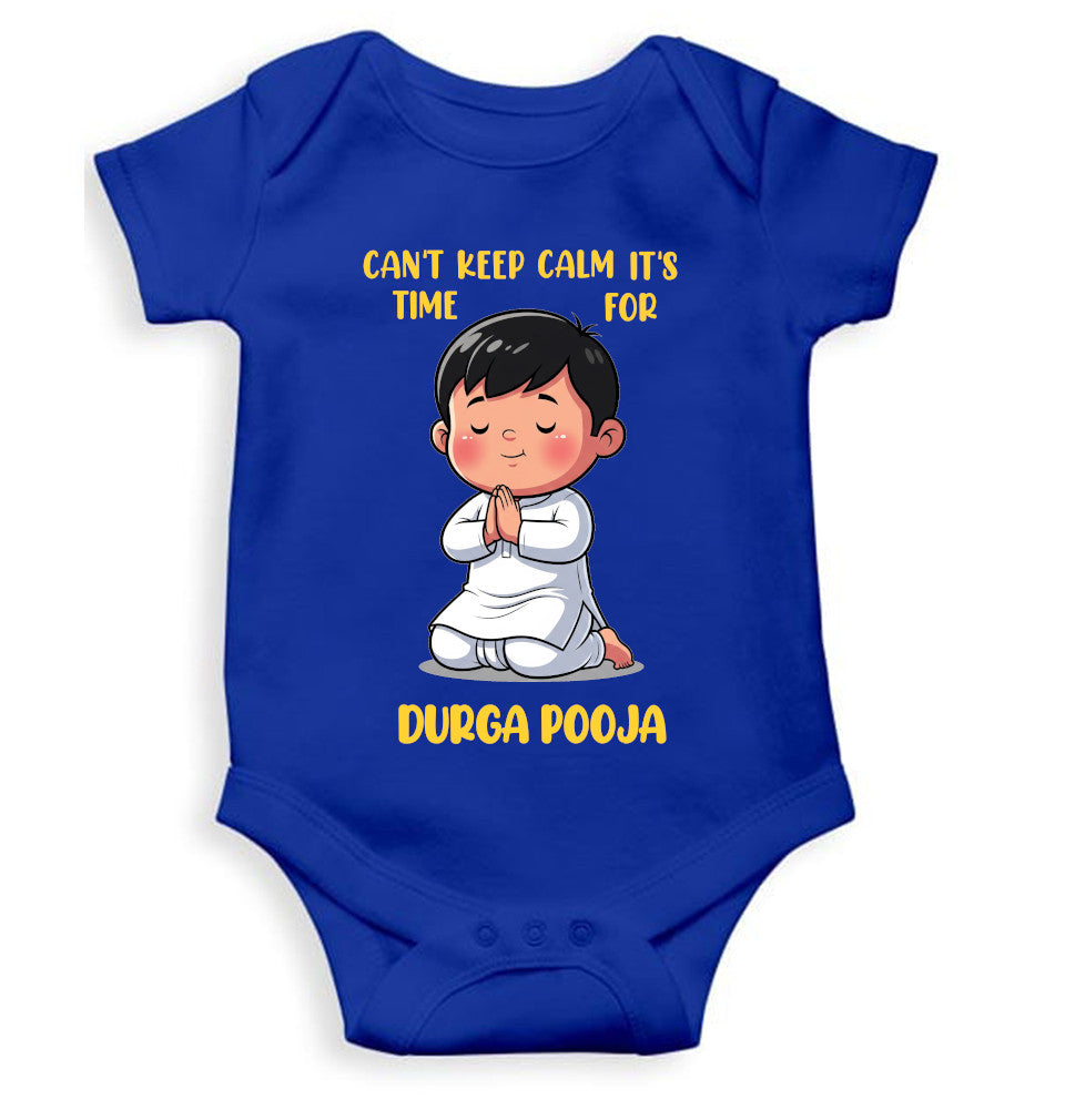 Can't Keep Calm It's Time For Durga Pooja Rompers for Baby Boy- FunkyTeesClub