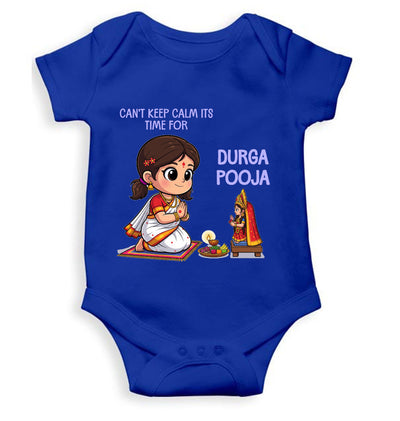Can't Keep Calm It's Time For Durga Pooja Rompers for Baby Girl- FunkyTeesClub