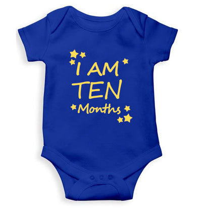 I Am Ten Months Rompers for Baby Girl- FunkyTeesClub