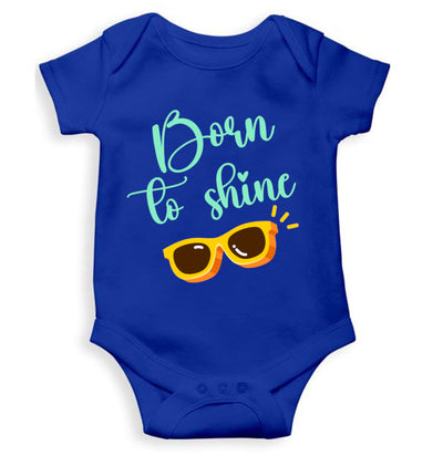 Born To Shine New Born Rompers for Baby Boy- FunkyTeesClub