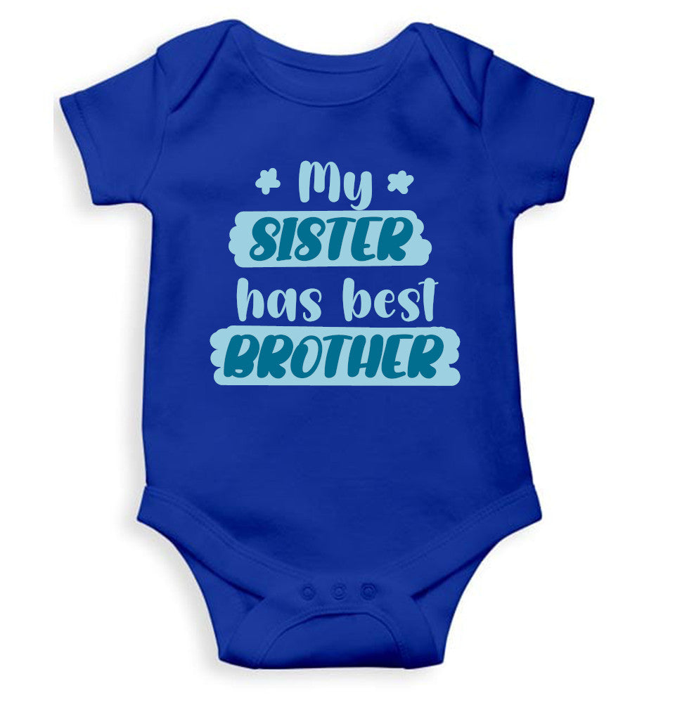 My Sister Has Best Brother Rakshabadhan Rompers for Baby Boy- FunkyTeesClub