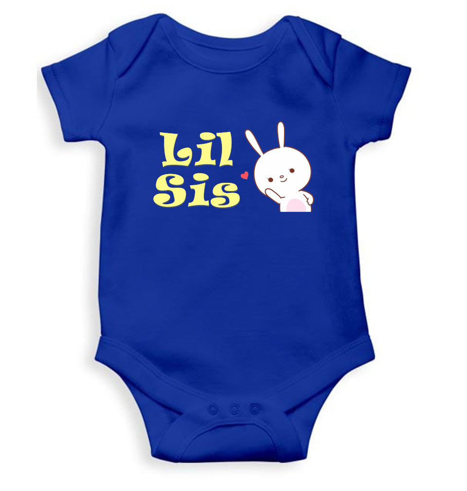 Little Sis Rakshabandhan Rompers for Baby Girl- FunkyTeesClub