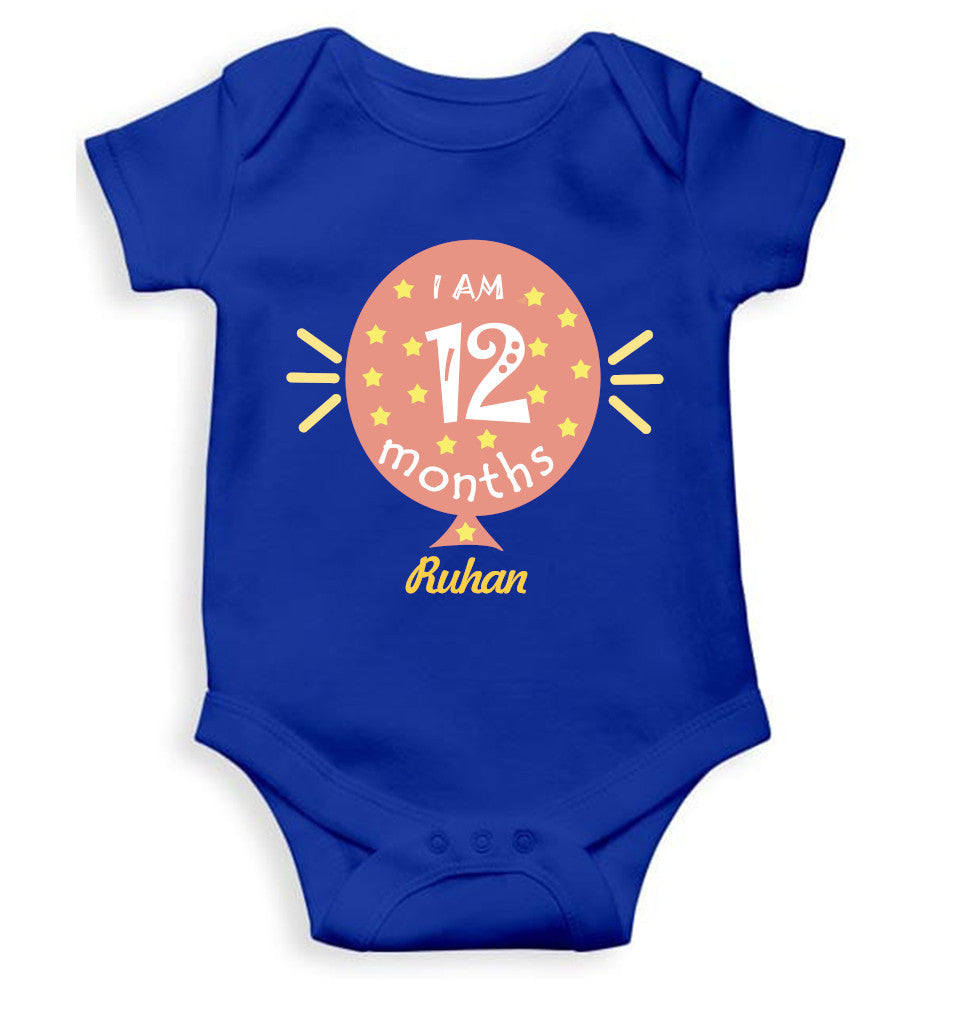 I Am Twelve Months Rompers for Baby Boy- FunkyTeesClub