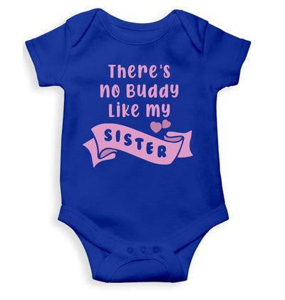 There Is No Buddy Like My Sister Rakshabadhan Rompers for Baby Boy- FunkyTeesClub