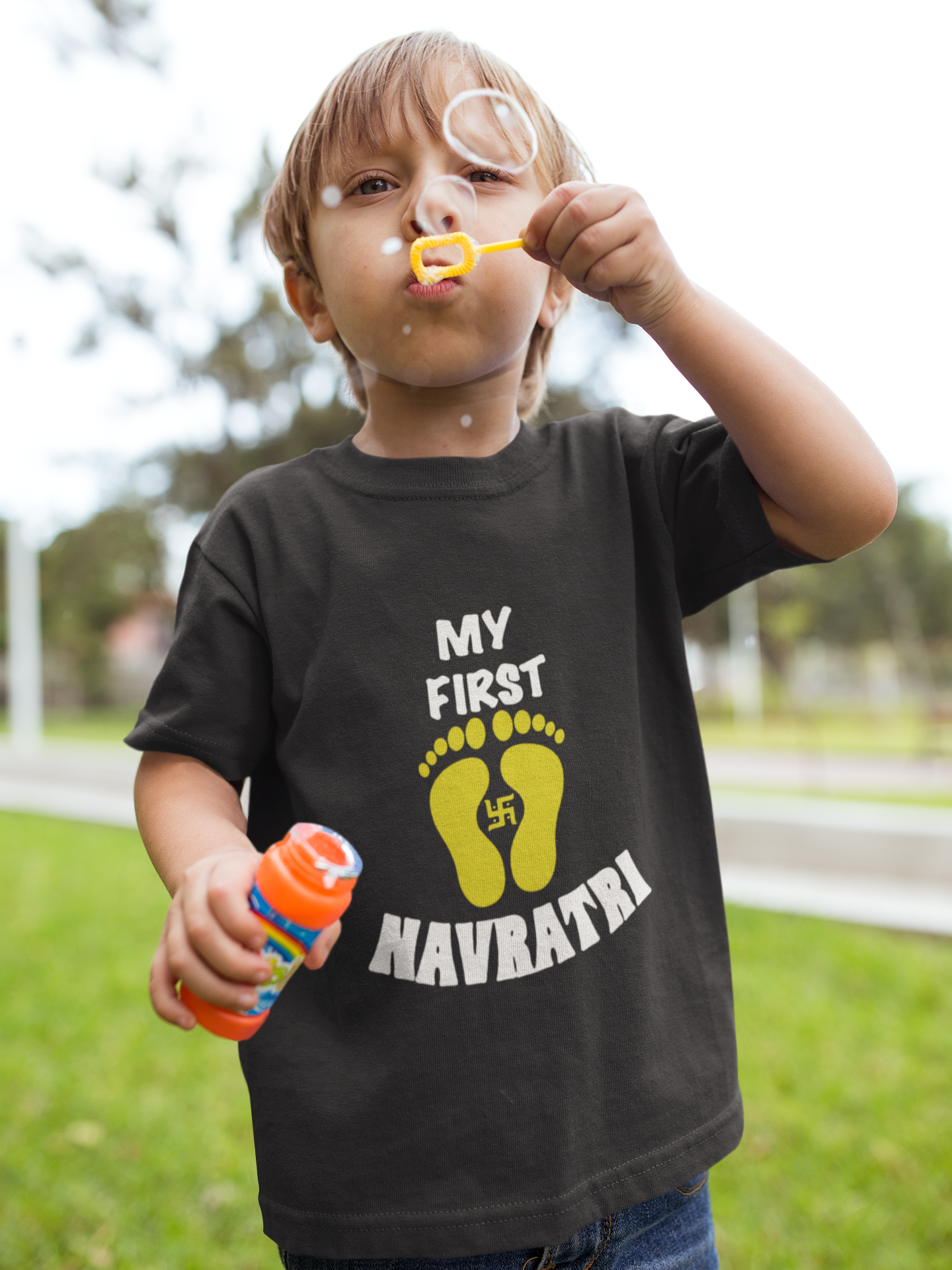 My First Navratri Half Sleeves T-Shirt for Boy-FunkyTeesClub