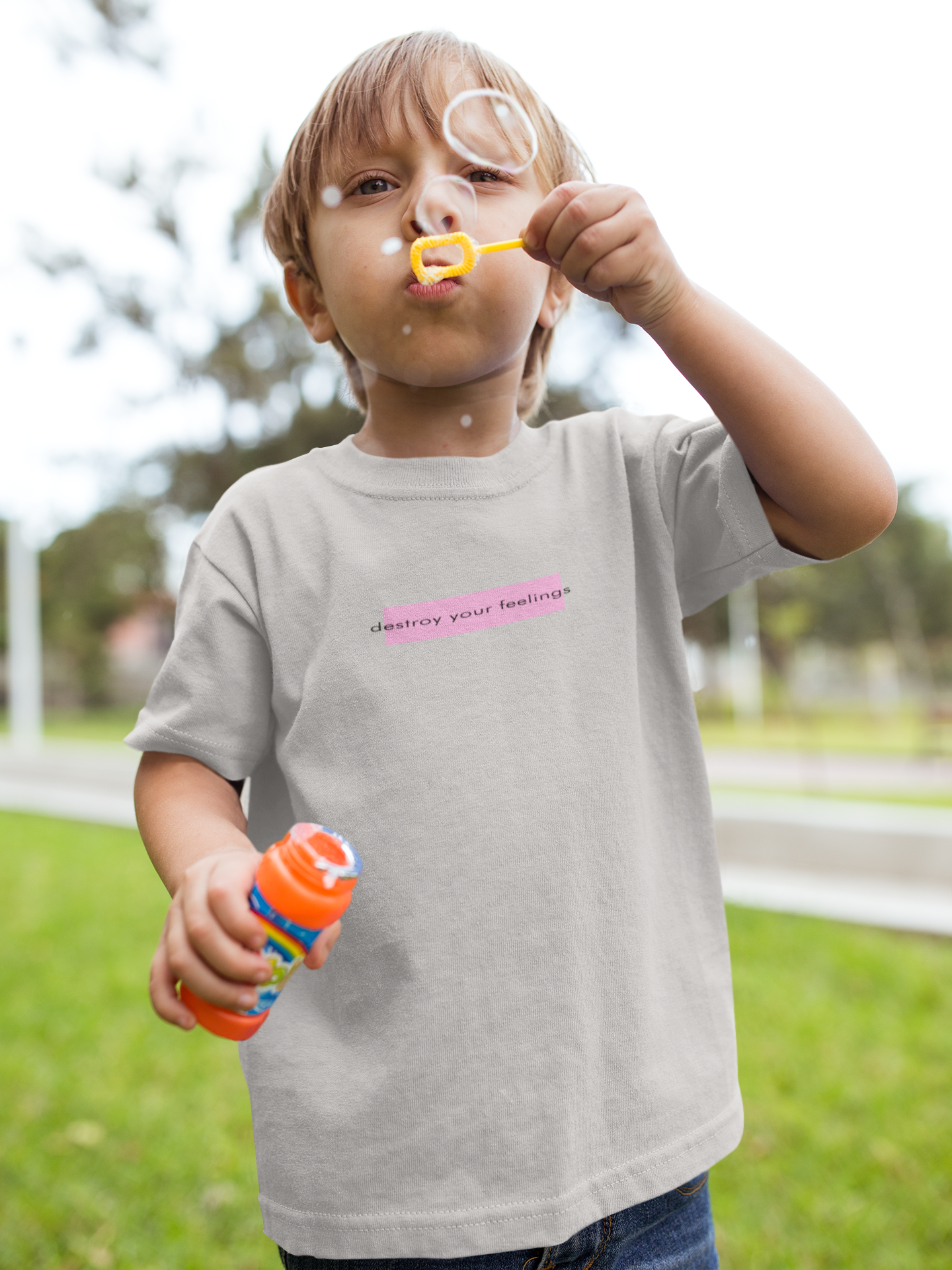 Destroy Your Feelings Minimals Half Sleeves T-Shirt for Boy-FunkyTeesClub