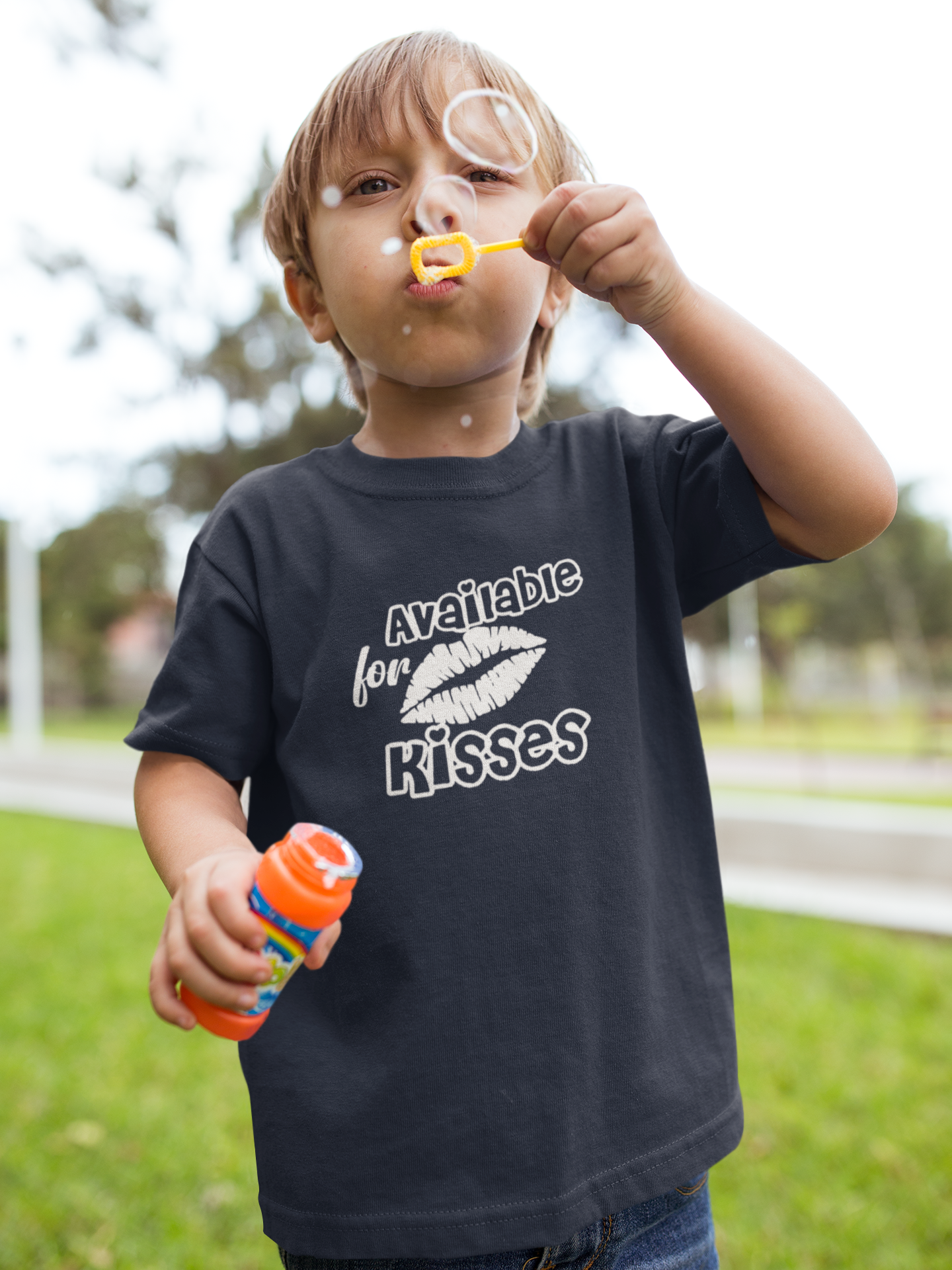 Available For Kisses New Year Half Sleeves T-Shirt for Boy-FunkyTeesClub