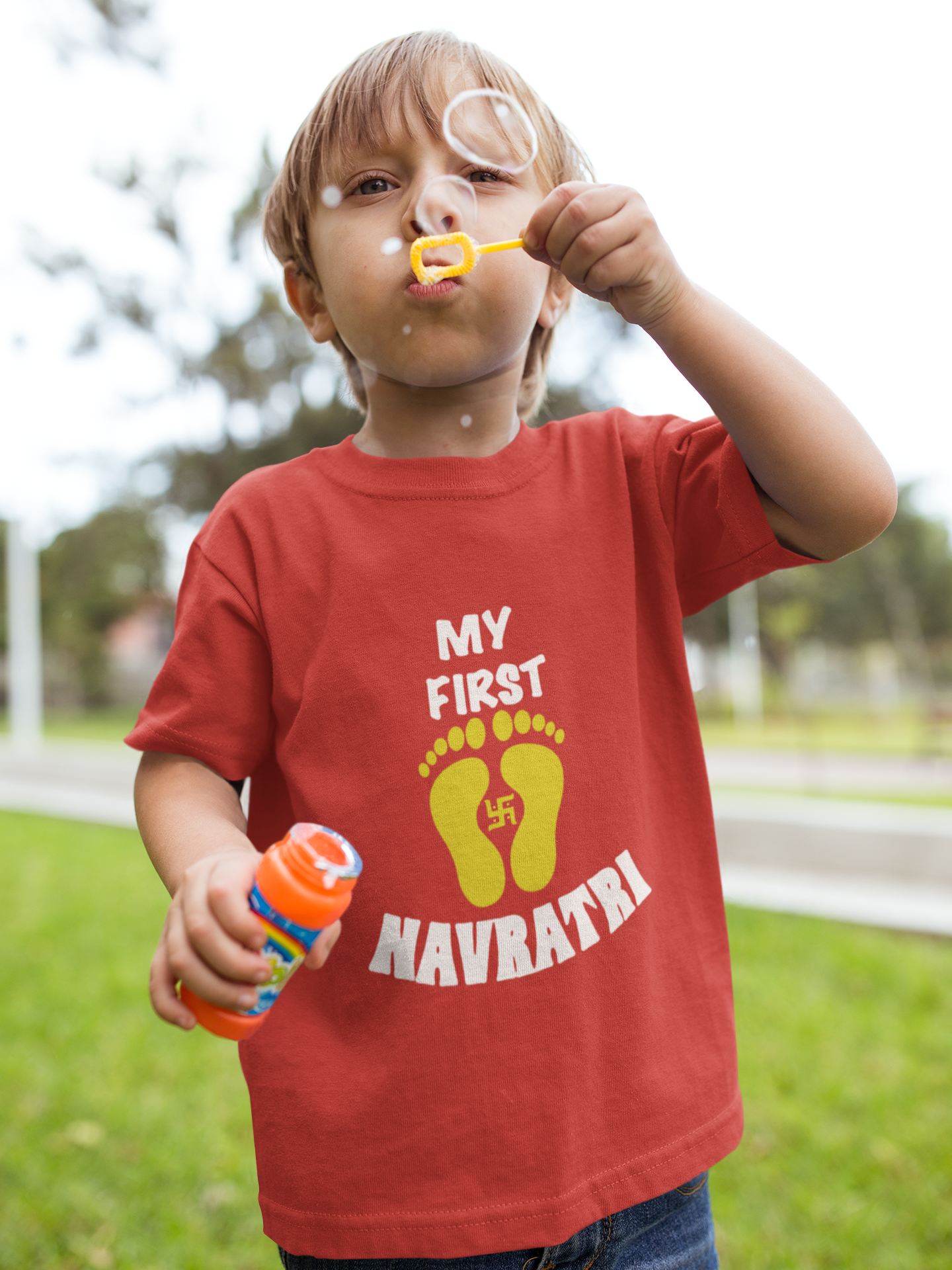 My First Navratri Half Sleeves T-Shirt for Boy-FunkyTeesClub