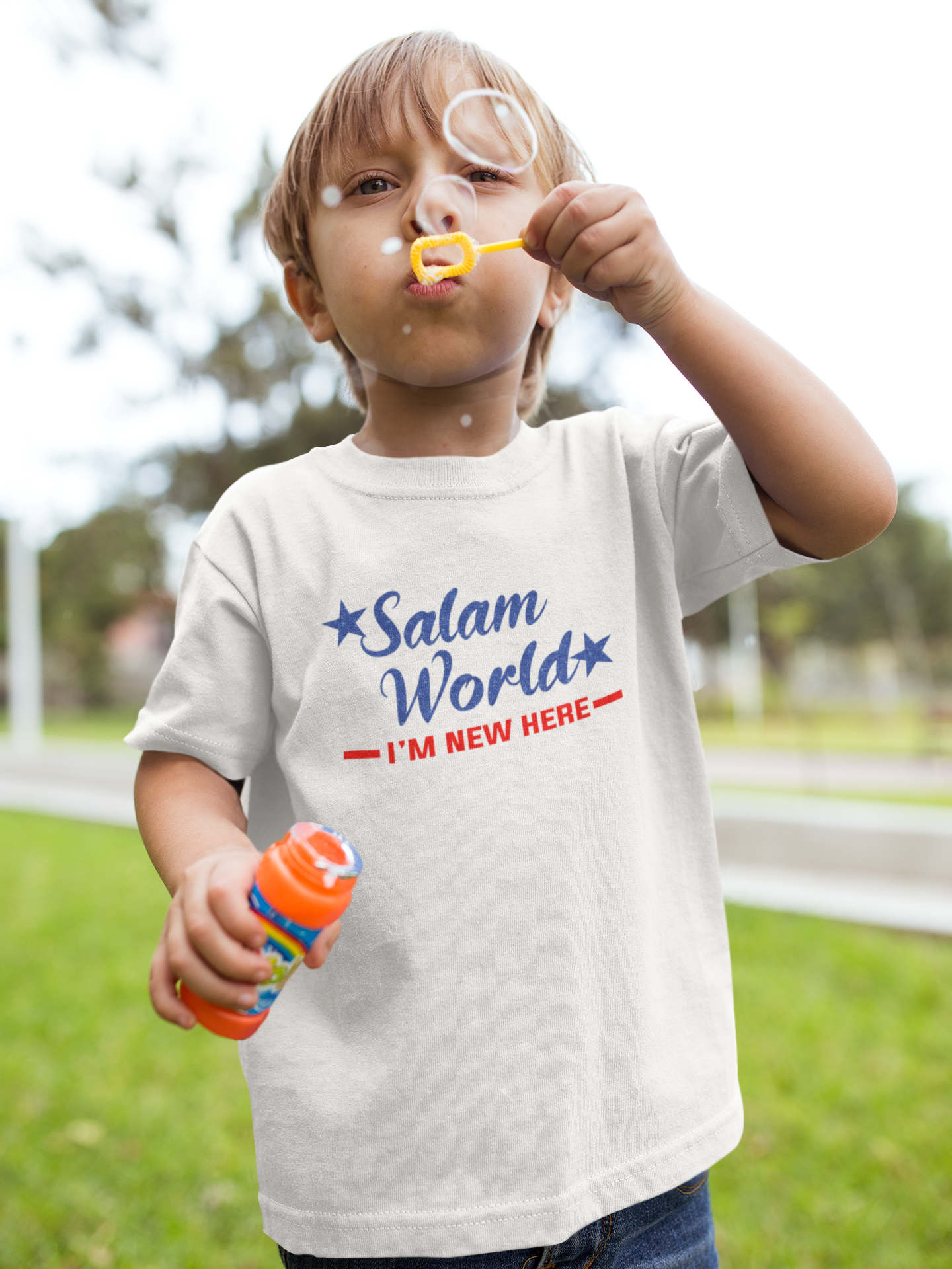 Salam World Eid Half Sleeves T-Shirt for Boy-FunkyTeesClub