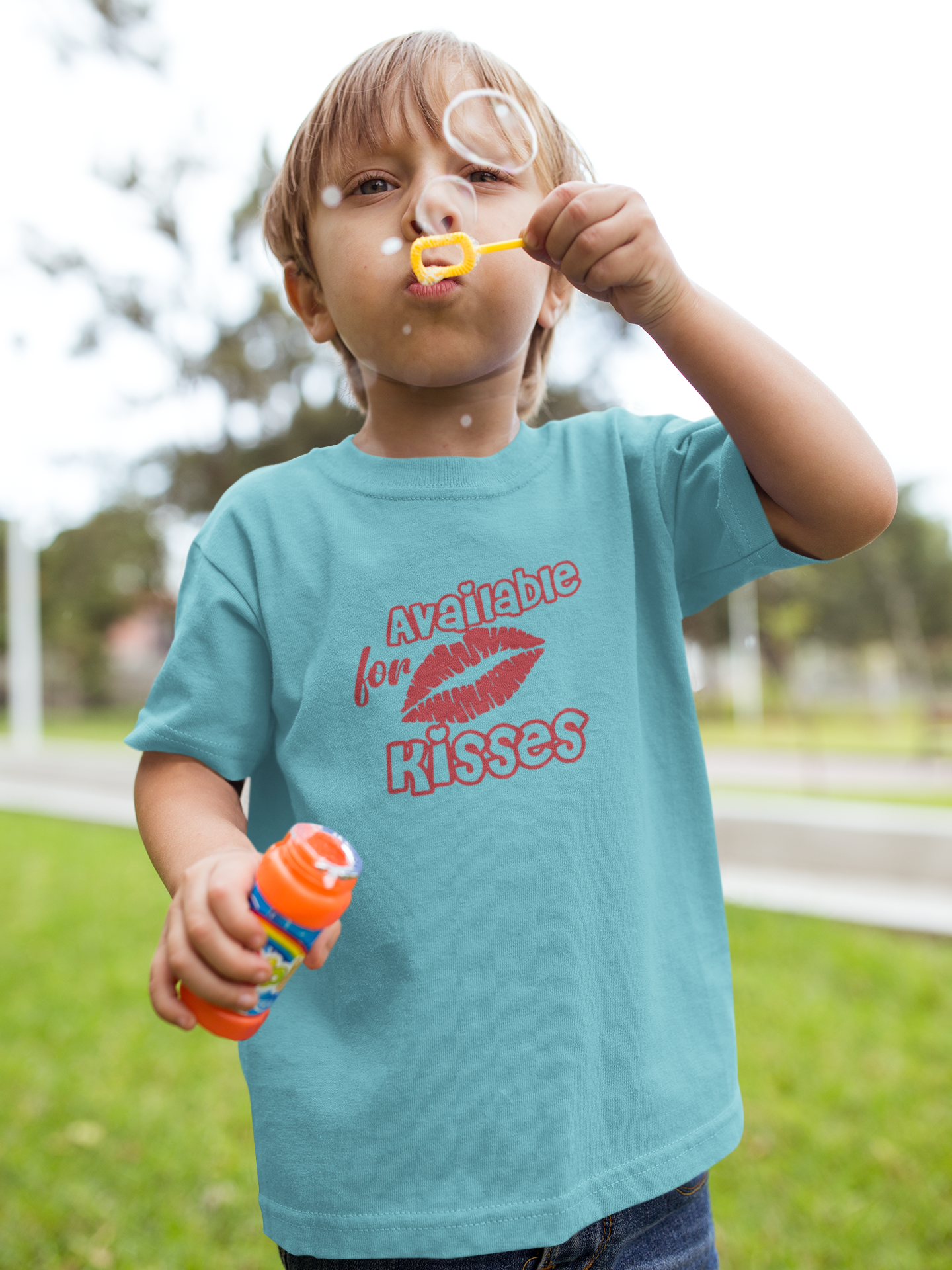 Available For Kisses New Year Half Sleeves T-Shirt for Boy-FunkyTeesClub