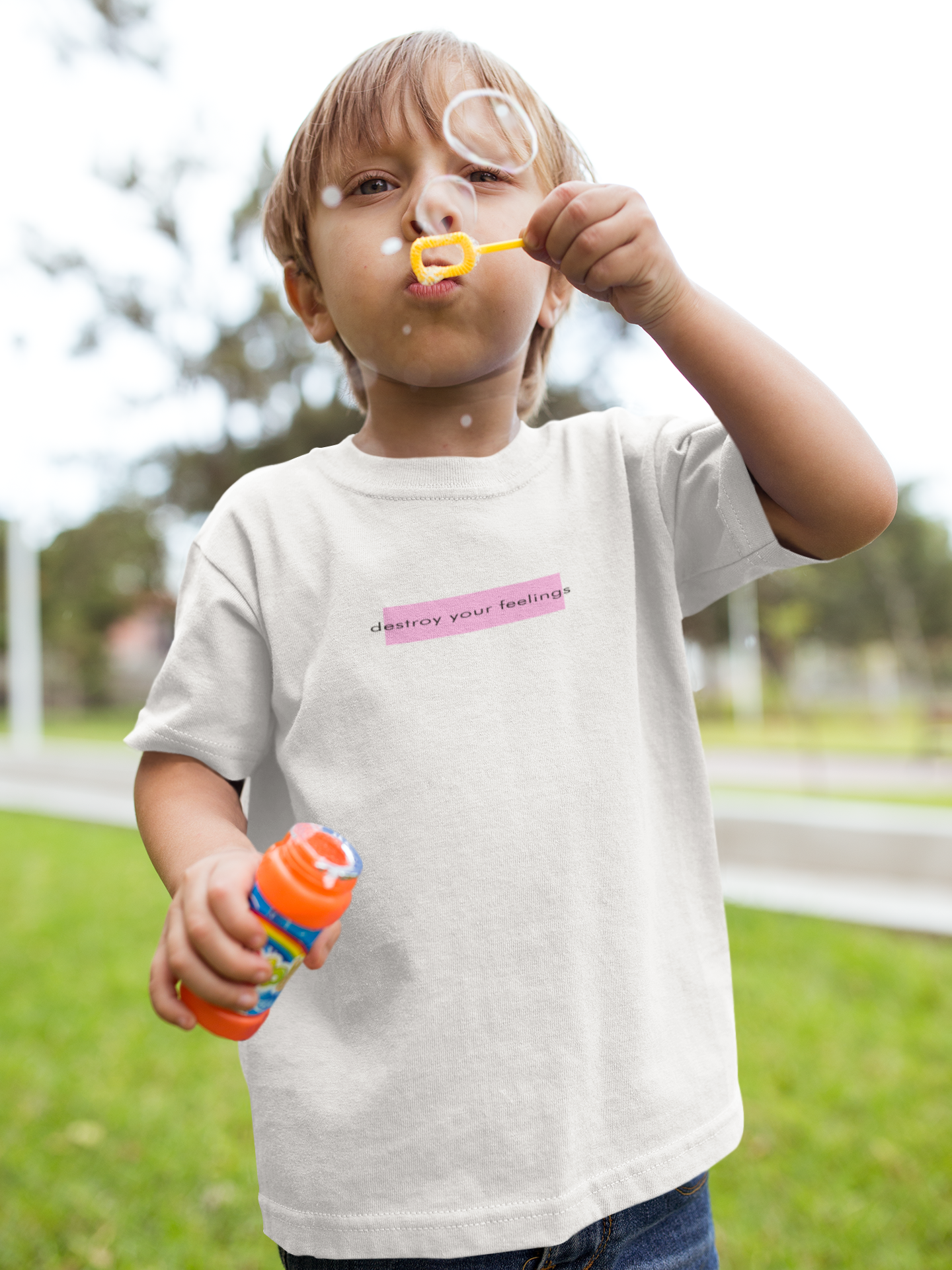 Destroy Your Feelings Minimals Half Sleeves T-Shirt for Boy-FunkyTeesClub