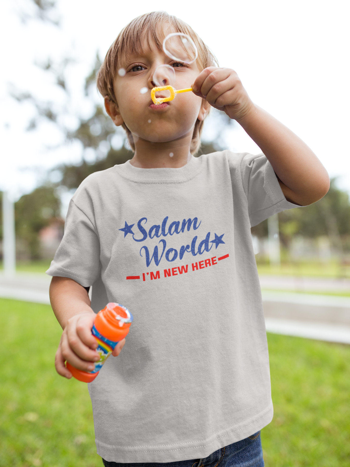Salam World Eid Half Sleeves T-Shirt for Boy-FunkyTeesClub