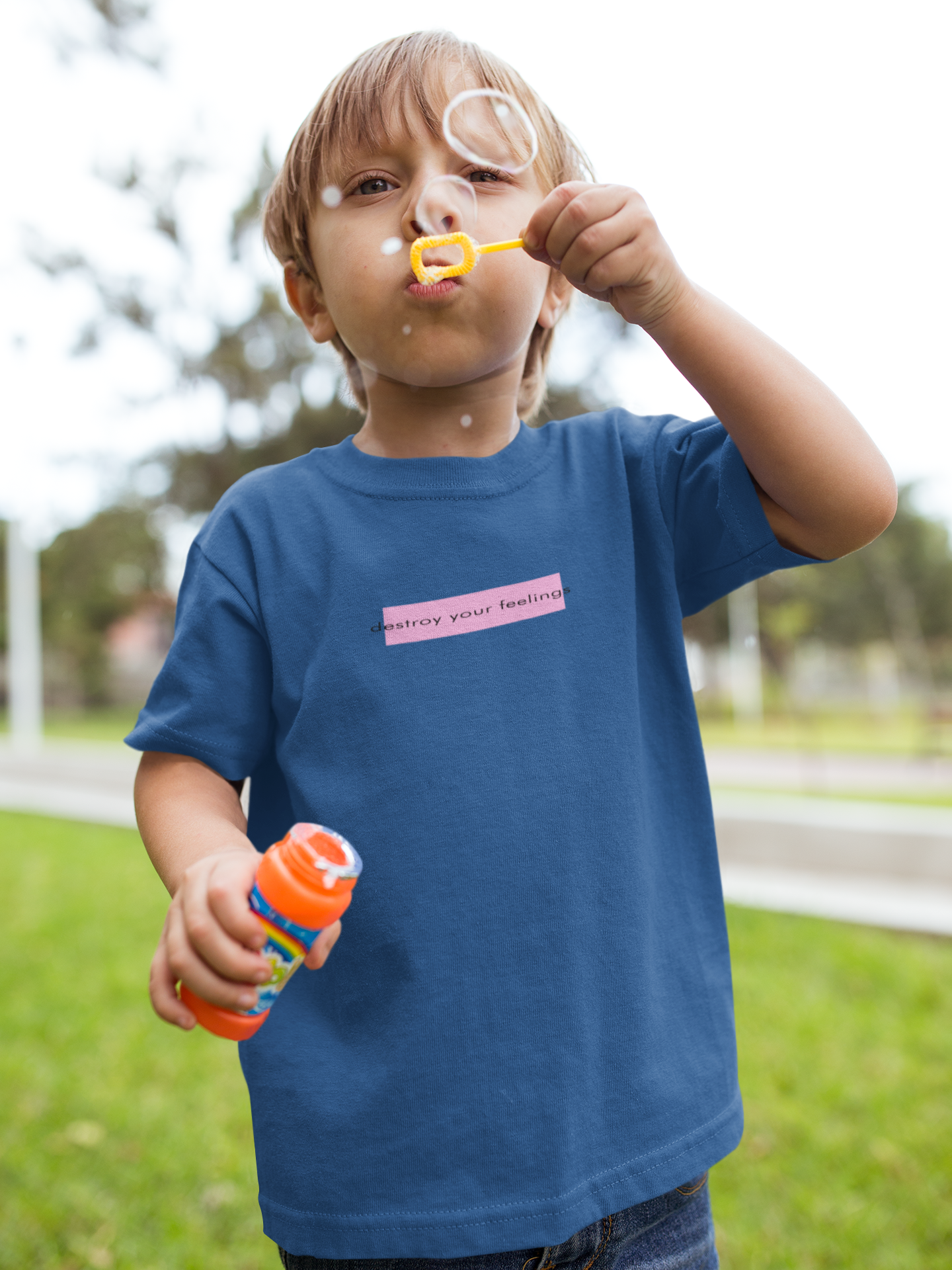 Destroy Your Feelings Minimals Half Sleeves T-Shirt for Boy-FunkyTeesClub
