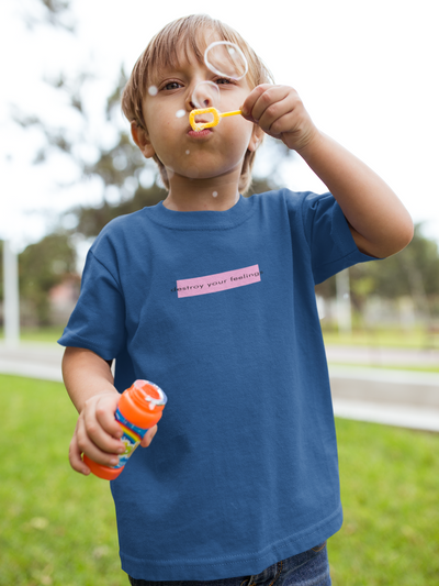 Destroy Your Feelings Minimals Half Sleeves T-Shirt for Boy-FunkyTeesClub